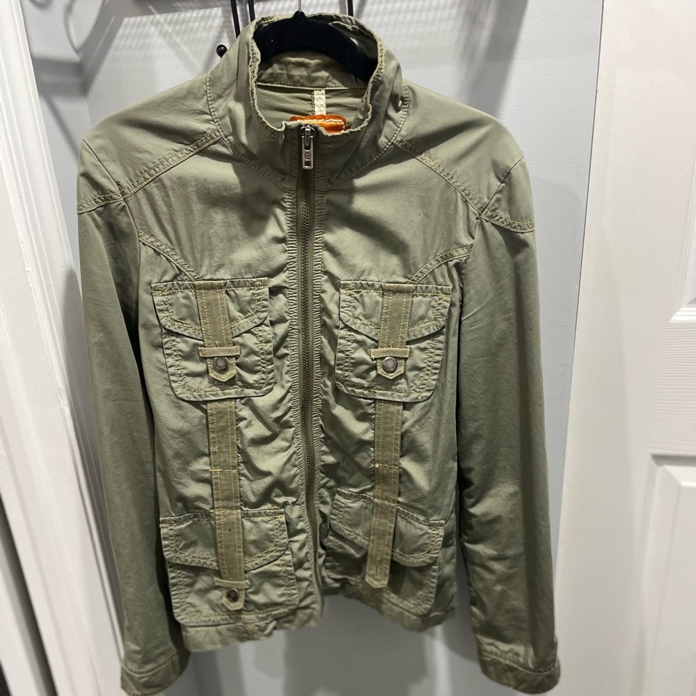 Twill Twenty Two olive green utility jacket